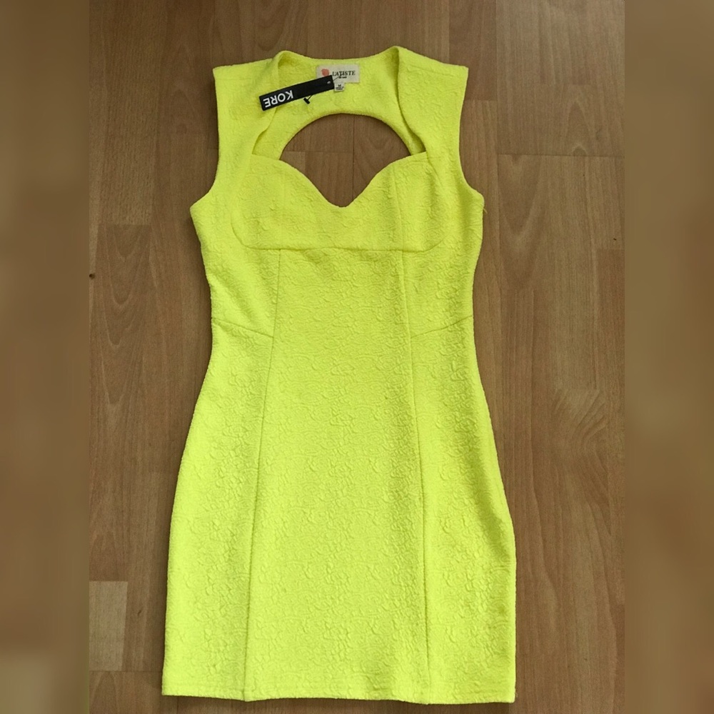 NEW! Yellow short cocktail dress